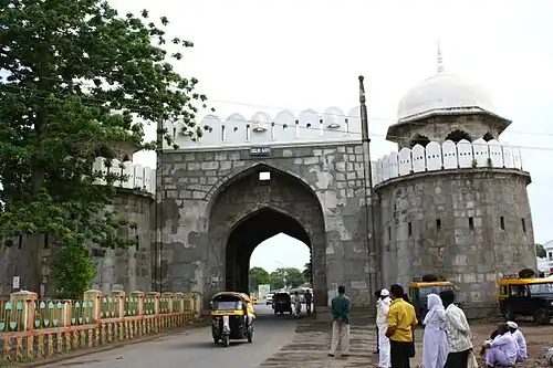 Early morning view of the Delhi Gate, near the mosque