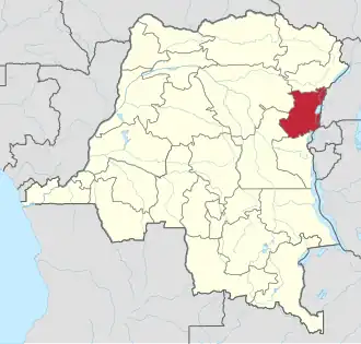 North Kivu Province on a map of DR Congo.