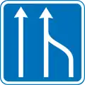 E16.1: Reduction of number of lanes with lane-merge