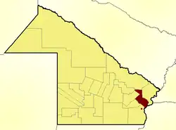 Location of Primero de Mayo Department within Chaco Province