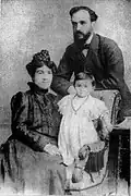 Hadzhidimov with his wife and daughter c. 1907