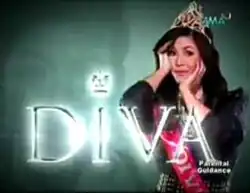 An image of Regine Velasquez, over a teal background. The series title is displayed on the lower part of the image. The logo of GMA Network is displayed on the upper right side of the image. The texts "Parental Guidance" are written on the lower right side of the image.