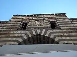 Detail of the decoration above the iwan of the western entrance