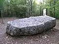 Fragment of a table from dolmen A in the Boixe forest, improperly known as the "Sacrifice Stone"