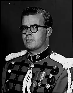 Hunsberger in the 1950s, during his tenure in the United States Marine Band.