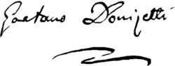 Donizetti's signature
