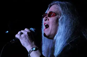 Godchaux singing with her band in Blacksburg, Virginia, November 2009