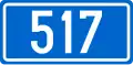 Croatian D517 road shield