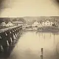 Wooden bridge, ca 1865
