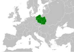 Duchy of Poland under the Piast dynasty in 1000