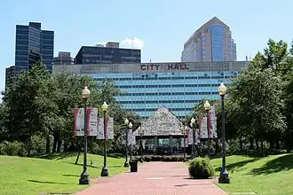 Duncan Plaza and City Hall, New Orleans (2014) The city of New Orleans and the parish of Orleans are largely governed as a single consolidated city.