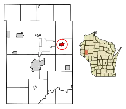 Location of Colfax in Dunn County, Wisconsin