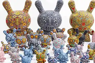 Dunnys covered with huichol art by Arte Marakame.