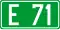 European route E71 shield