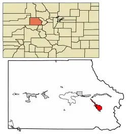 Location of Minturn in Eagle County, Colorado.