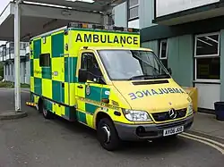 English ambulance which meets the colour and livery standards