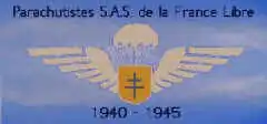 F.F.L.-SAS reserved for SAS paratroopers of Free France 1940-1945