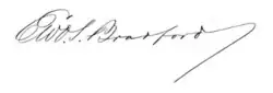 Cursive signature in ink