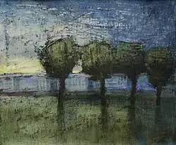 Sunset view from the spit of Vasilyevsky island. 2019. Paper, acrylic paint, pastel