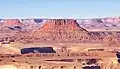 Ekker Butte from Green River Overlook (Elaterite Butte to left)