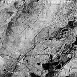 Aerial view of Elcor after its abandonment