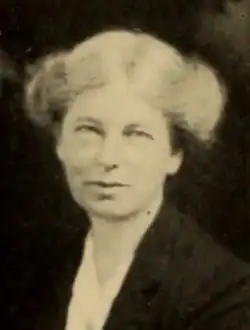 Eleanor Duckett, a white woman with light hair