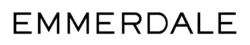 Text reading Emmerdale in uppercase letters.