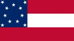 The 11-star ensign of the Confederate Privateer Jefferson Davis
