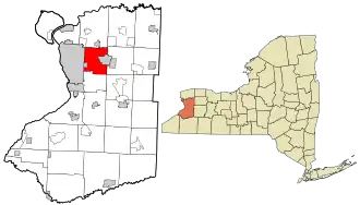 Location in Erie County and the state of New York.