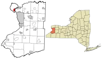 Location in Erie County and the state of New York.