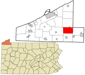 Location in Erie County and the U.S. state of Pennsylvania