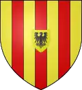 The coat of arms of the Lordship of Mechelen: in 1490, the Emperor Frederick III authorized the addition of the eagle.[1] of Lordship of Mechelen