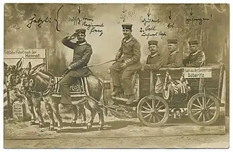 The war events of 1915 appear for the first time on a picture postcard