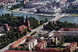Aerial photo of Eskilstuna in 2004