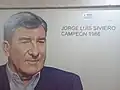 A mural of the Uruguayan manager Jorge Luis Siviero, in the Estadio Zorros del Desierto.