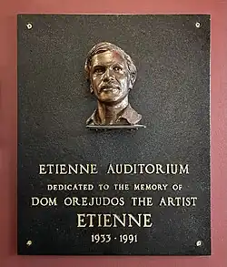 Etienne Auditorium plaque (2024)