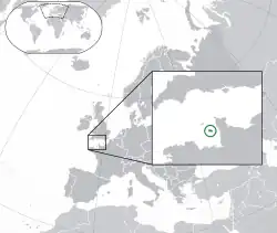 Location of Jersey (green) in Europe (dark grey)