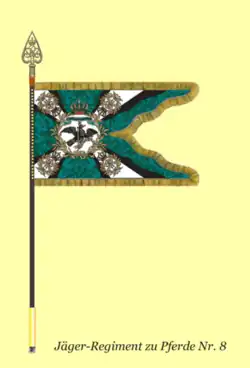 Colors of the royal prussian 8th Regiment of Mounted Rifles.