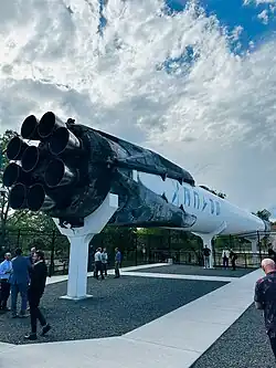 Falcon 9 Rocket Booster opened for general public at Dish Network's Littleton, CO office is a type of reusable rocket that SpaceX used for repeated launches