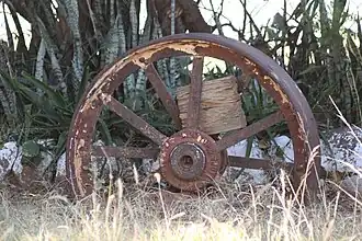 Farm Wheel used in the past found at Supa Ngwao Museum