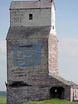 The former United Grain Growers elevator along the CP rail line
