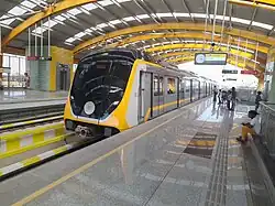 Train at Fatehabad Road station
