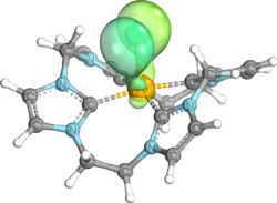 Iron(III) cyclic NHC Tetracarbene Bound to a Cl- Ligand axially - dxz orbital