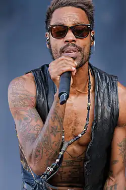 Skip the Use in concert on the Kerouac stage during the 2014 Vieilles Charrues festival.