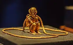 A golden figurine of Amenhotep III, Tutankhamun's grandfather