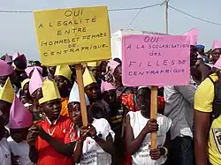 Children celebrating International Women's Day in 2016.