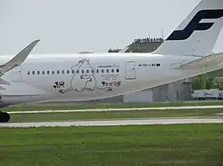 Airbus A350-941 in Moomin special livery
