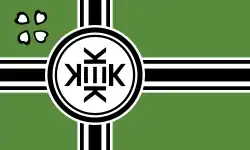 Flag of Kekistan, a fictional country created by 4chan members as a political meme and online movement