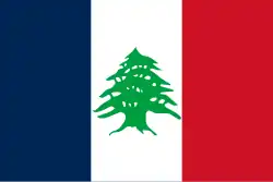 () Flag of the State of Greater Lebanon during the French mandate (1920–1943; variant)