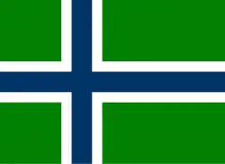 Flag of the island of South Uist (recognised 2017)[11]